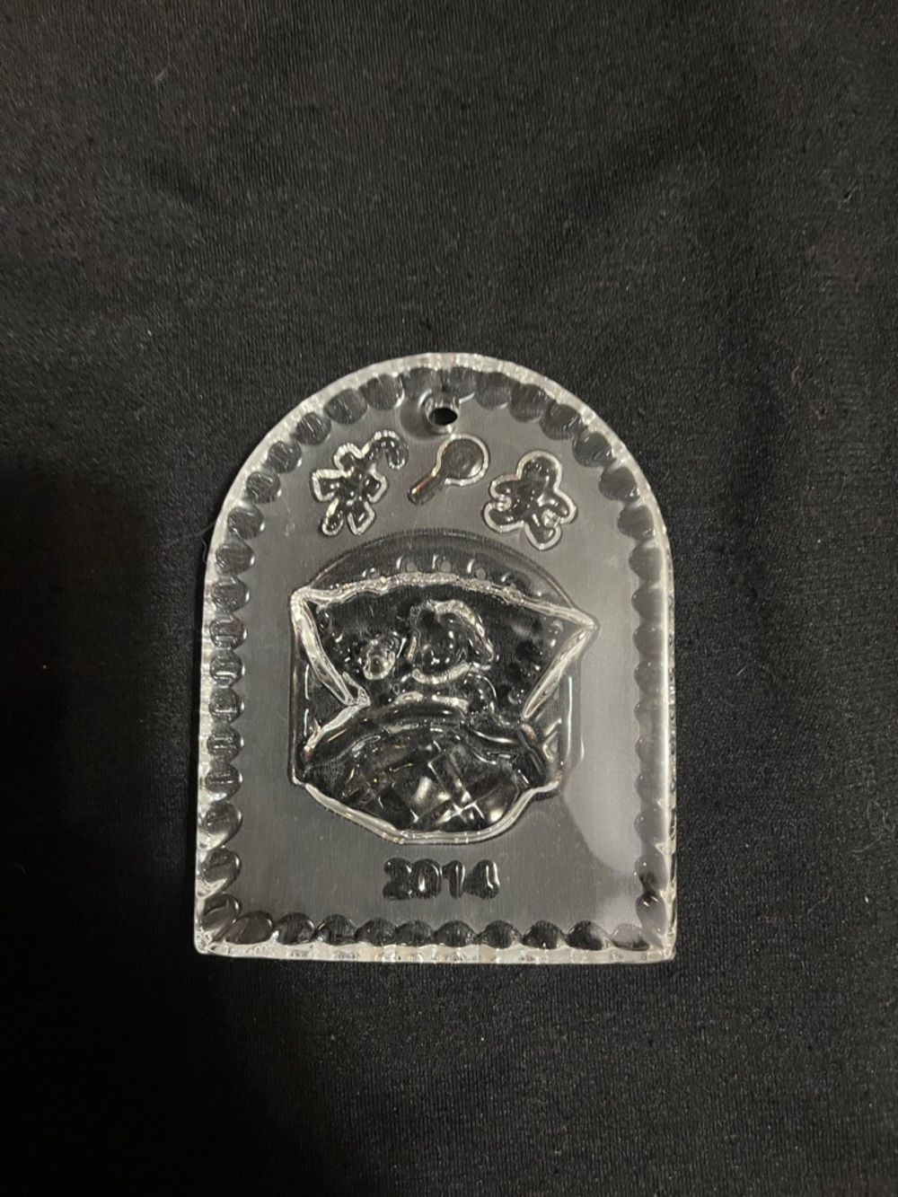 Waterford 2014 annual twas night Clear Crystal Holiday Ornament